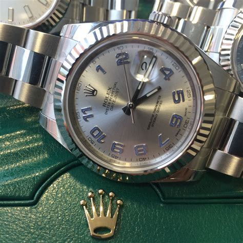 rolex silver dial blue lume index markers|Rolex blue color dials.